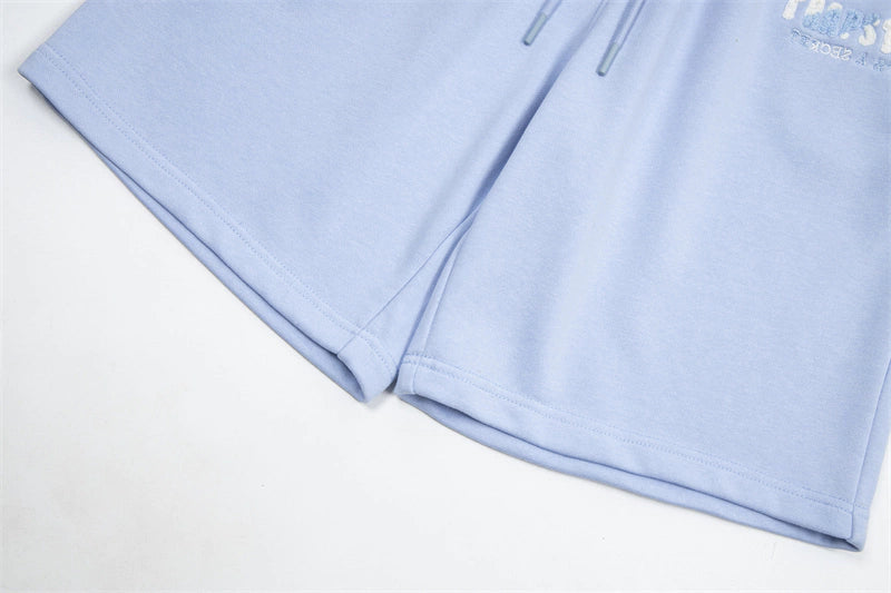 Trapstar Chenille Decoded Short Set "Light Blue"
