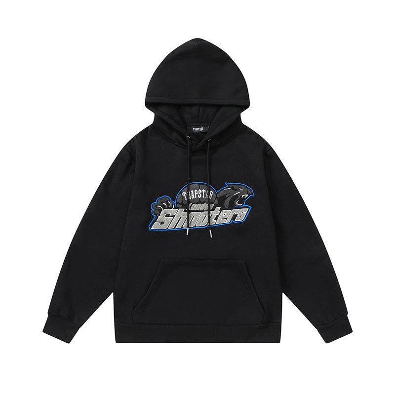Trapstar Shooters Hoodie Tracksuit "Black/Grey/Blue"