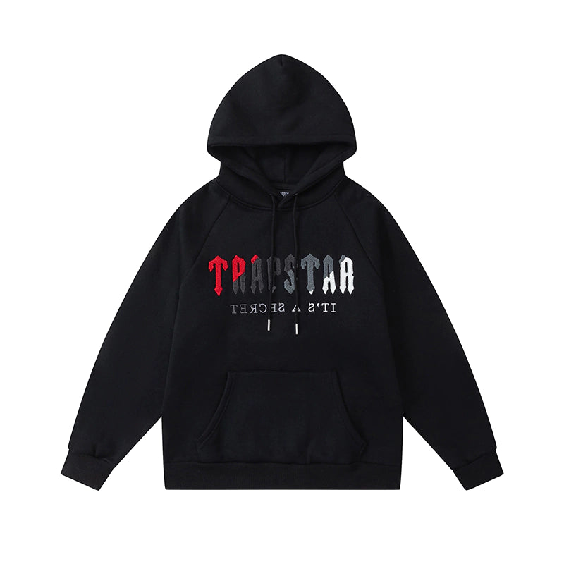 Trapstar London Hoodie Tracksuit "Black Ice Red"