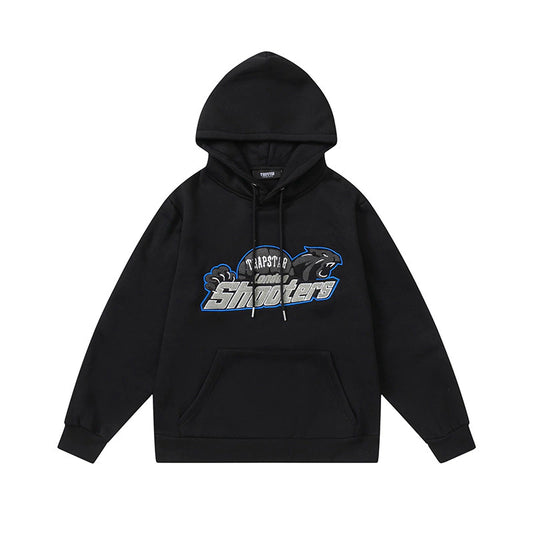 Trapstar Shooters Hoodie Tracksuit "Black/Grey/Blue"