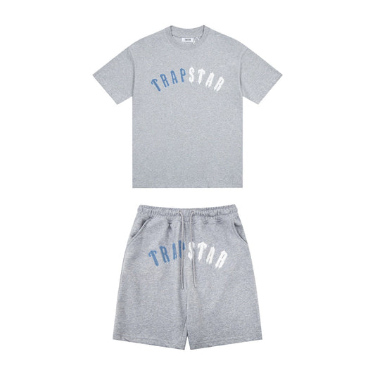 Trapstar Chenille Decoded Short Set "grey"