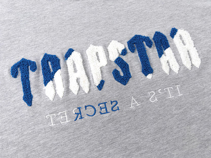 Trapstar Chenille Decoded Short Set "grey / Blue"